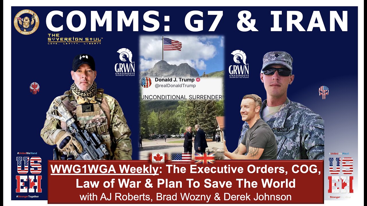 WWG1WGA⚡️G7 Summit, Trump Comms, Iran Israel War, What Next? AJ Roberts, Brad Wozny & Derek Johnson