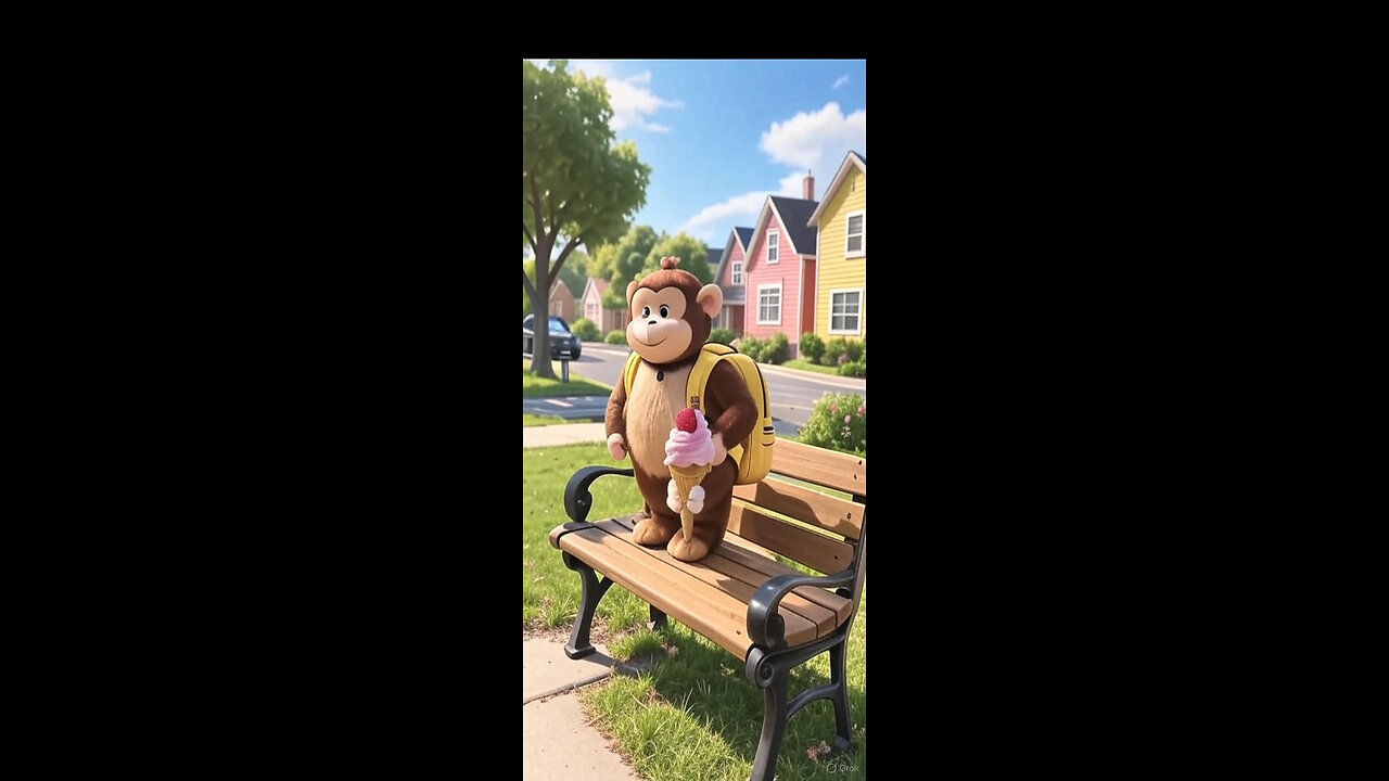 "Adorable Monkey & Cat Adventures in Cardigans! 🍦🐒🐱"