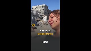 Palestinian girl went into shock and broke down after surviving an Israeli airstrike