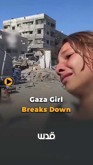 Palestinian girl went into shock and broke down after surviving an Israeli airstrike