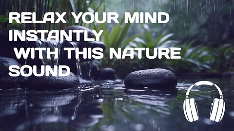1 Hour Rainfall on Stone Meditation | Peaceful Water Sounds for Deep Sleep & Healing