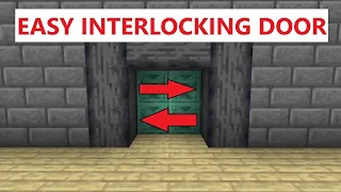 Easy 2x2 Interlocking Door Tutorial For Minecraft Bedrock