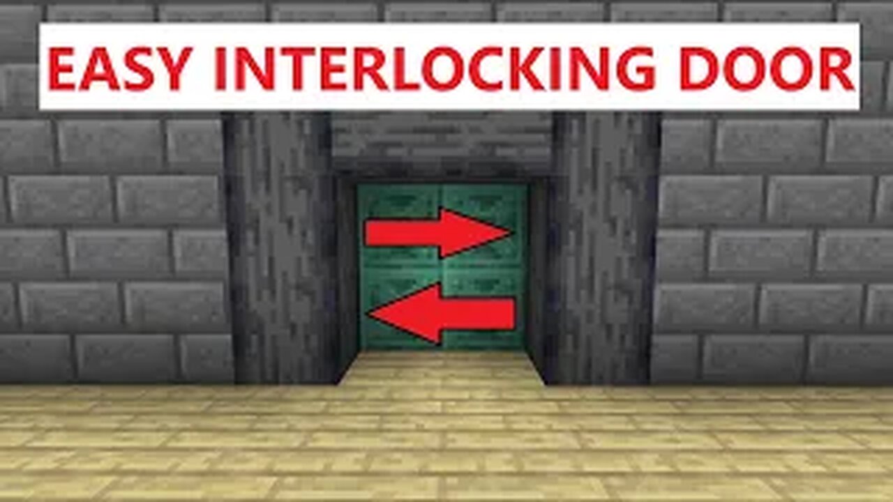 Easy 2x2 Interlocking Door Tutorial For Minecraft Bedrock