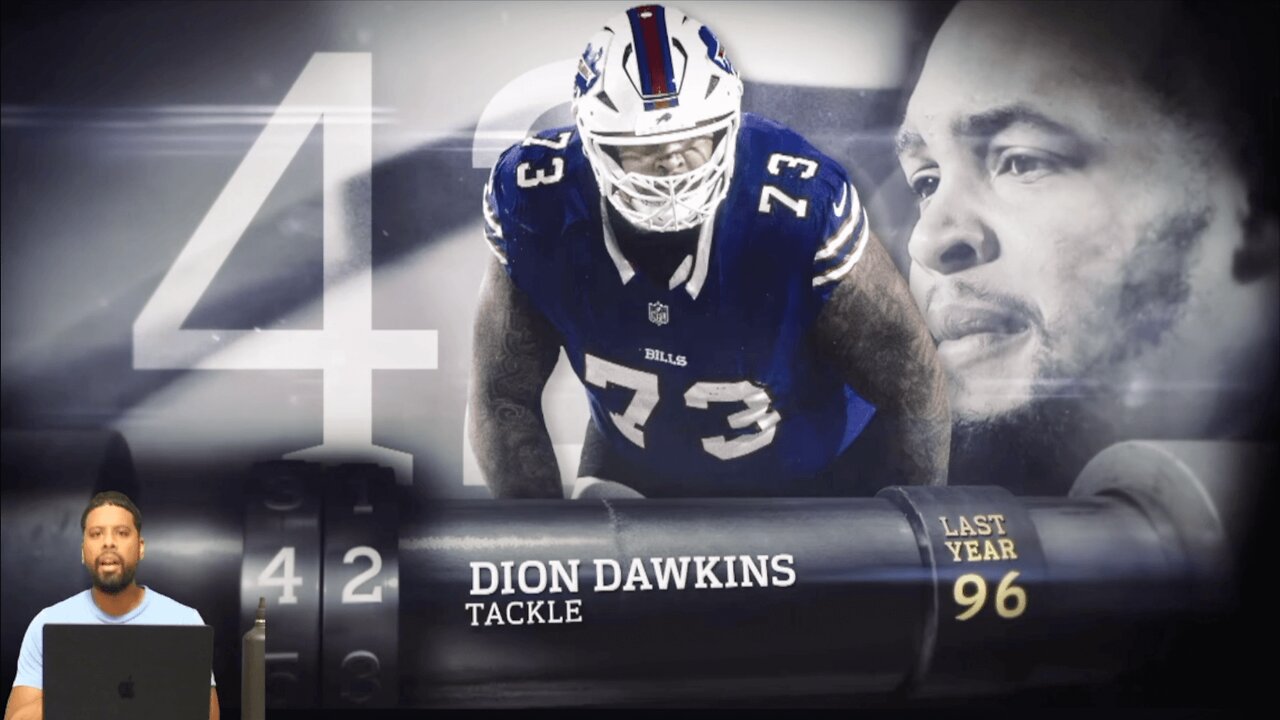 CHANNELADRIANTV Reacts | 42: Dion Dawkins (OT, Bills) | Top 100 Players of 2025