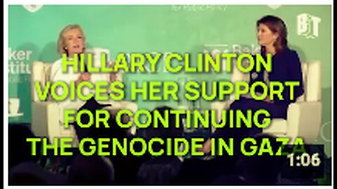 "Hillary Clinton Advocates Against Ceasefire, Supports Bombing in Gaza"