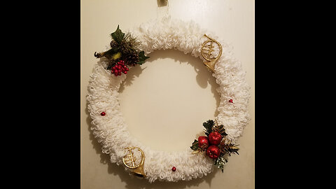 Finished Yarn Christmas Wreaths
