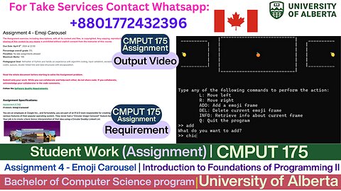 Client Work (Assignment) | CMPUT 175 Emoji Carousel | University of Alberta