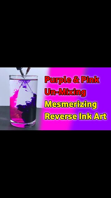 Purple & Pink Un-Mixing: Mesmerizing Reverse Ink Art!