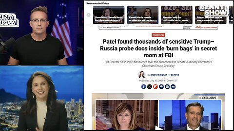 🇺🇸 🦅 ⚔️ Jul 31 2025 - DNI Tulsi Gabbard w/ Benny > Bombshells: Burn Bags + Operation Mockingbird +++ 
