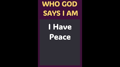 I HAVE PEACE #wordofgod #peace #fear #anxiety #worry #Jesus #wisdom #God #power #grace