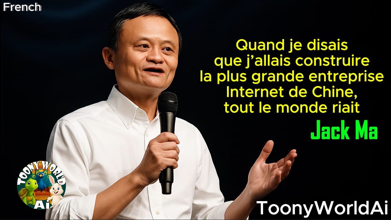 Travaille en silence, construis ton succès | Jack Ma Motivational Speech in French | ToonyWorldAi