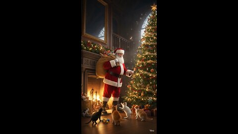 Santa &the kittens