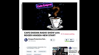Cafe Enigma Radio Show with Roger Hanson (New Start)
