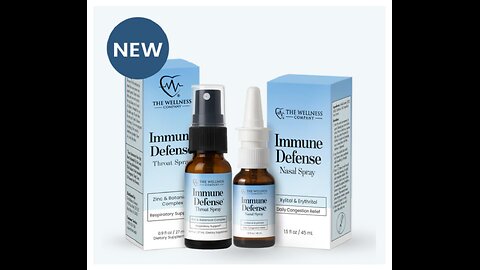 Immune Defense Nasal & Throat Sprays Twice Daily Protection Against Colds, Flu, RSV, COVID-19