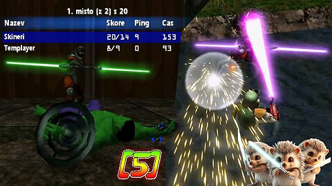 Teaching Skineri how to play Jedi Knight |5| Staff Guys and the Super Rancor [CZ/EN]