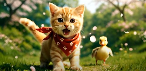 Ginger Kitten Fought a Snake to Save His Friend. Mama Cat Built a Miracle with Rice Balls