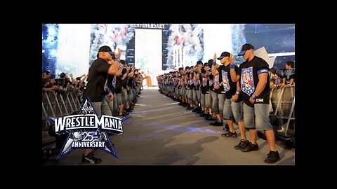 An army of John Cenas make their WrestleMania entrance WrestleMania