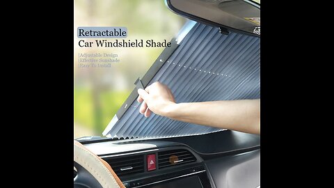Retractable Car Windshield Shade_ Fits Almost Every Car