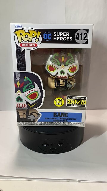 Buy It Now: Funko Pop! Heroes: DC Superheroes: BANE #412 - Glows in Dark (Good Condition)