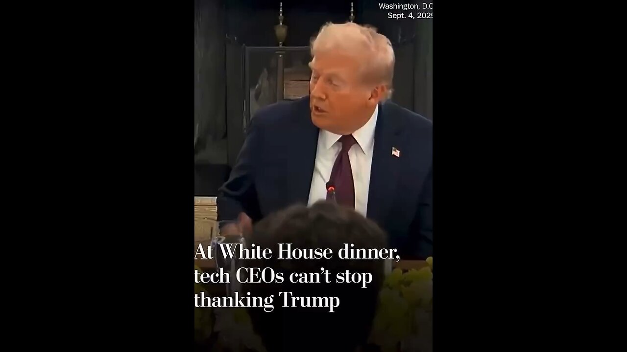 Over 30 tech titans crammed into the White House State Dining Room.