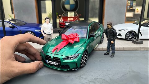New BMW M3 Competition G80 Delivery 118 Scale Minichamps Diecast Model Car Unboxing
