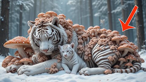 Smart Tiger Cub Seeks Help to Save Its Mother from Parasitic Mushroom Attack