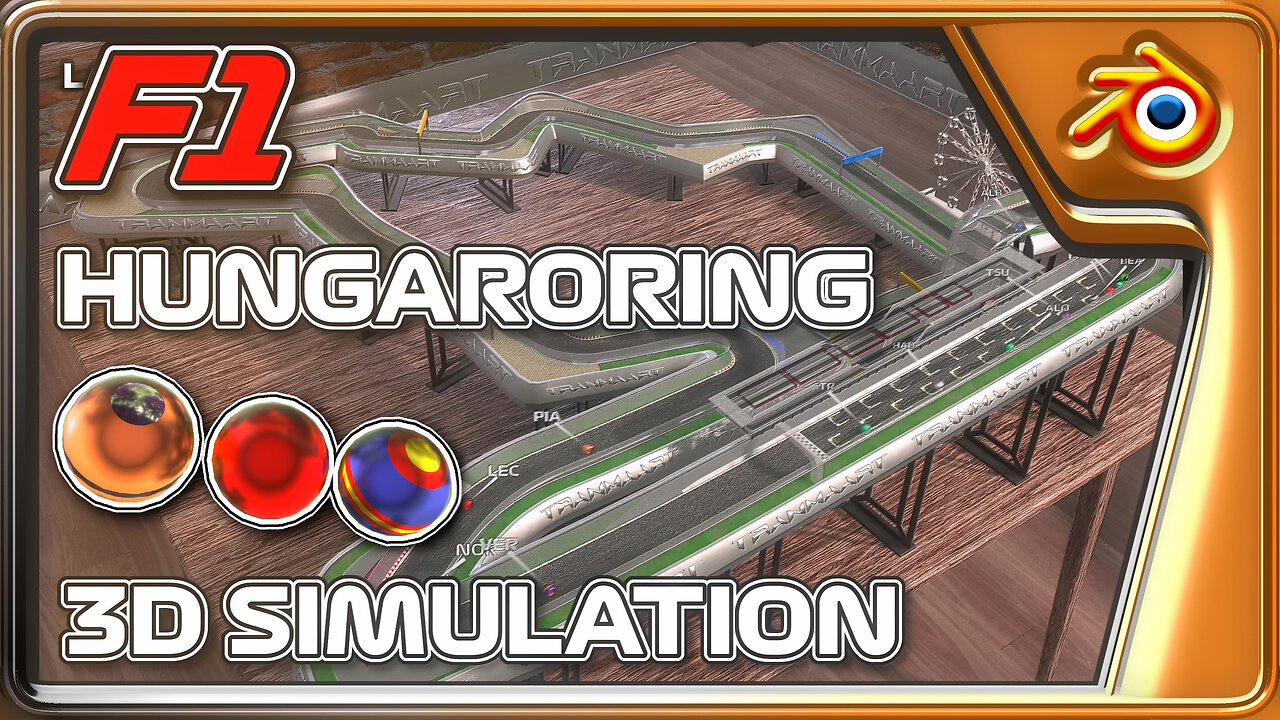 4K Hungaroring 2025 F1 ORB PRIX a 3D Scene & Simulation & Music by Tranmaart