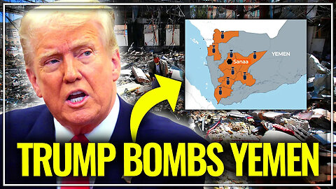 Donald Trump ILLEGALLY BOMBS Yemen To Defend Israel STARVING Gaza