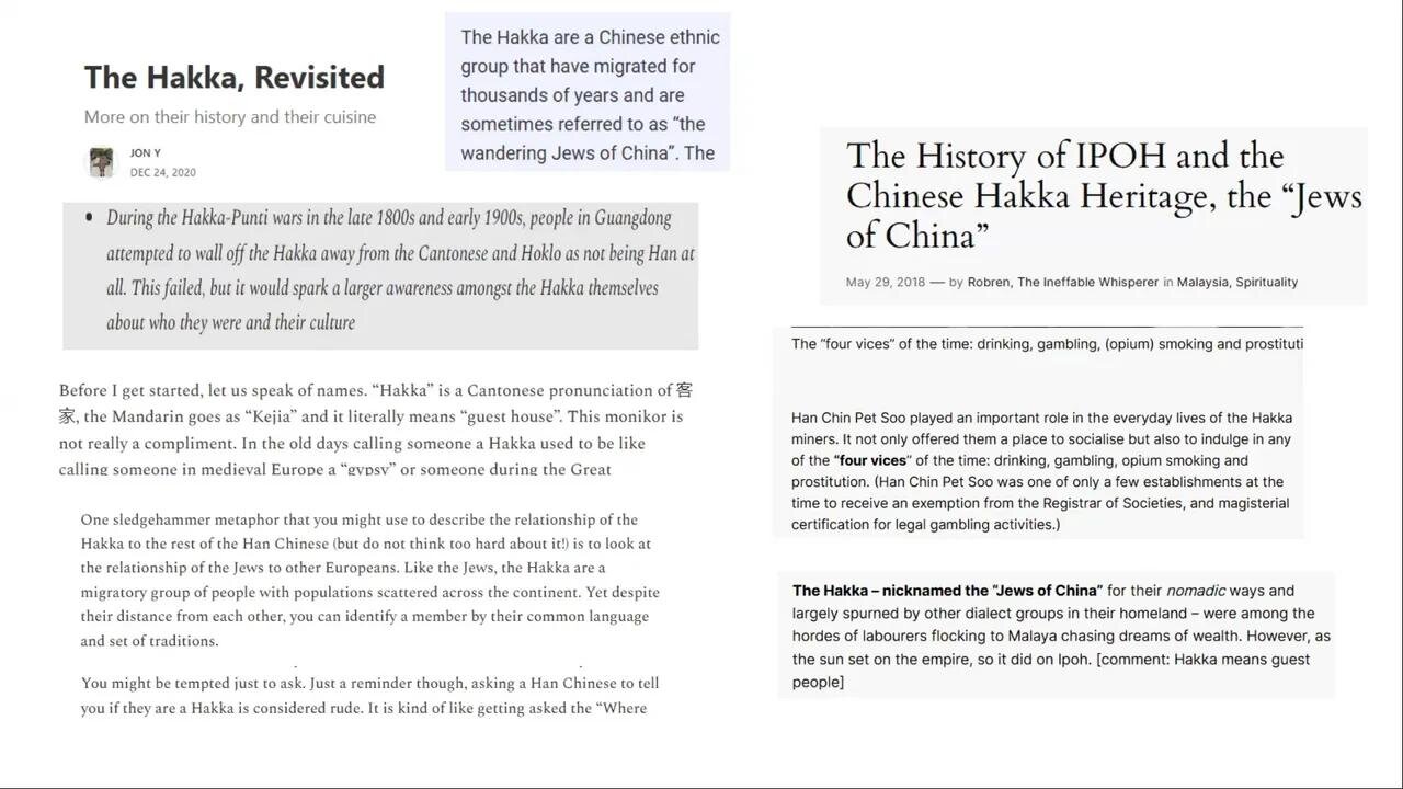 Who are the Hakka Chinese ? Are they the Chinese/Asian jews ?