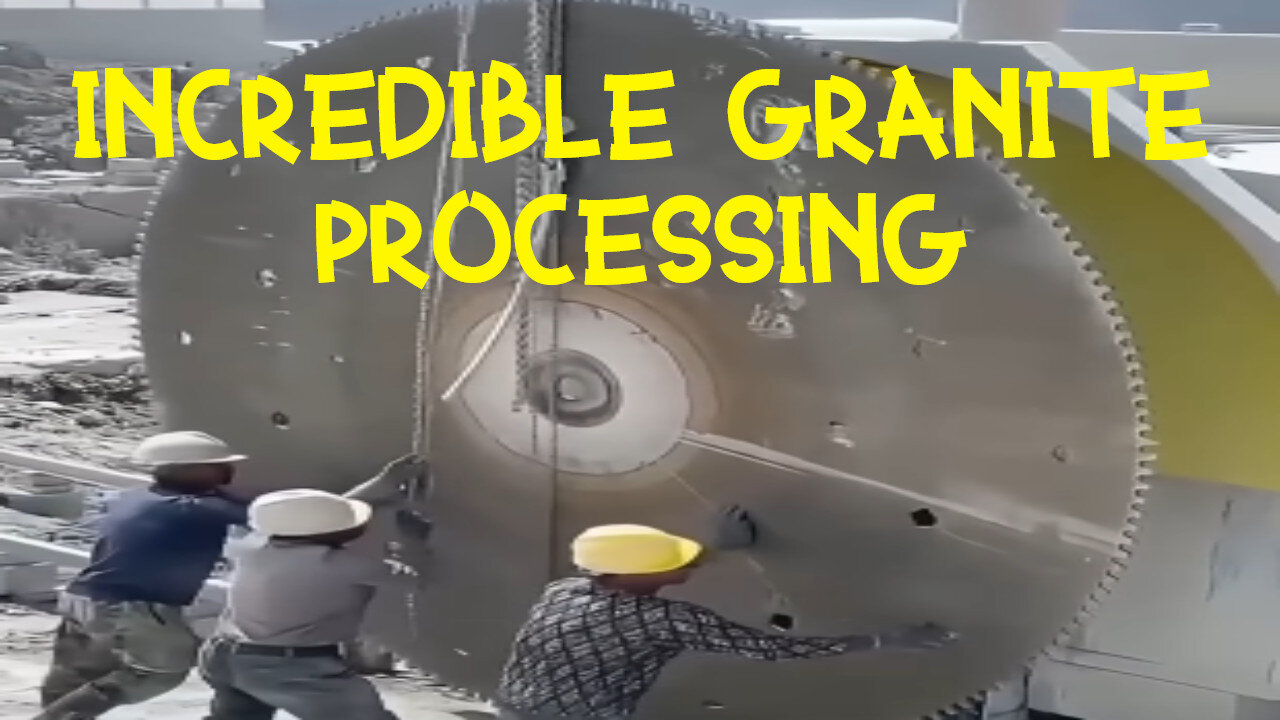INCREDIBLE Giant Granite Cutting Saw