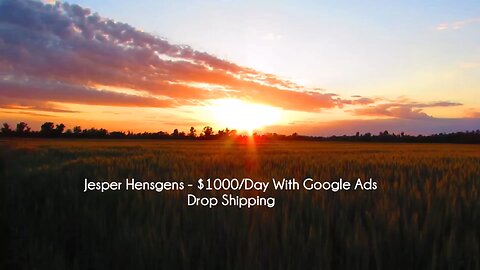 Jesper Hensgens - $1000/Day With Google Ads Drop Shipping
