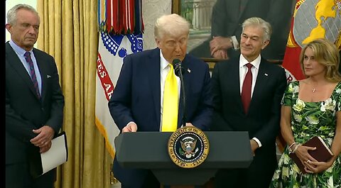 President Donald Trump participates in the Swearing-In Ceremony for Dr. Oz as CMS administrator