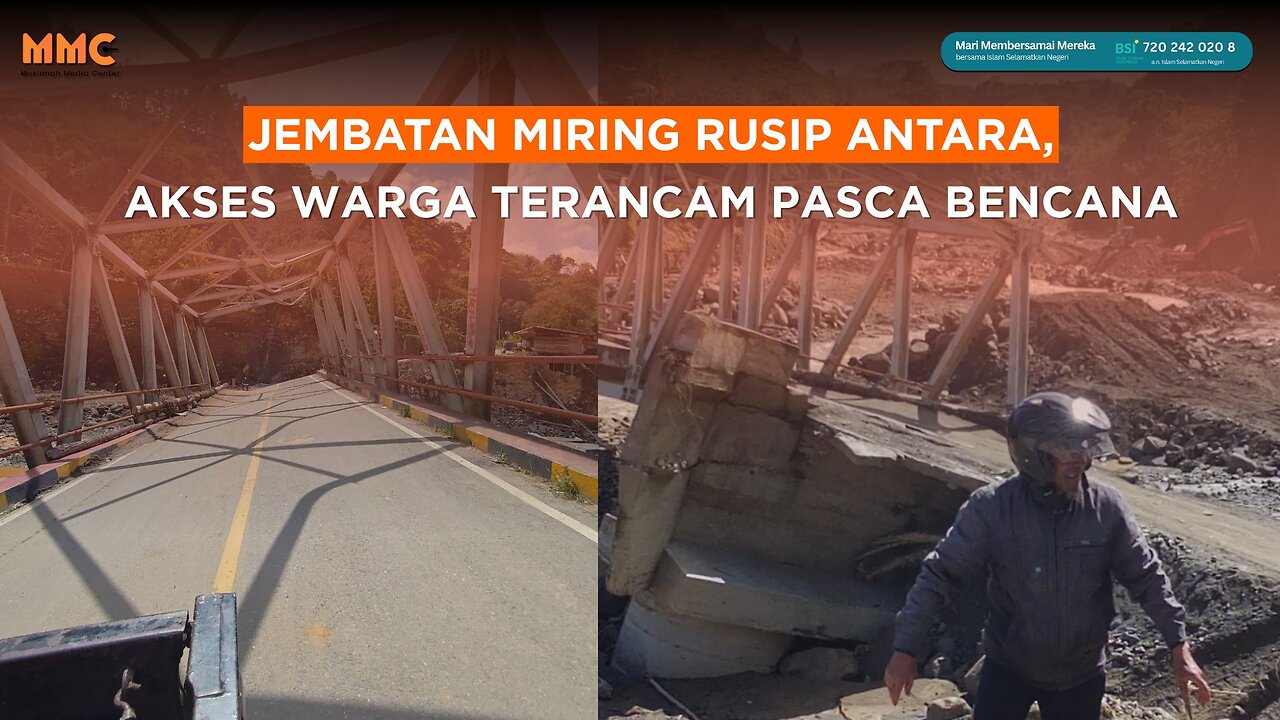 Jembatan Miring Rusip Antara, Akses Warga Terancam Pasca Bencana | Liputan Bencana
