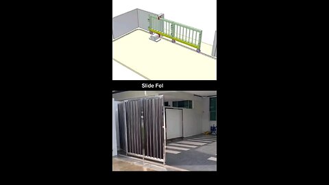 Slide folding gate