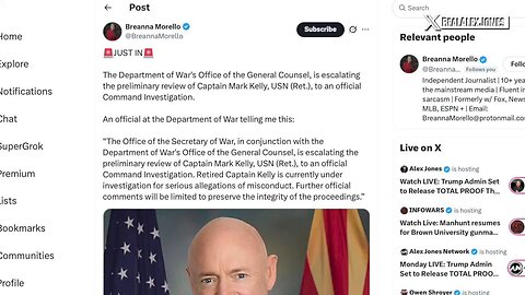 Breaking Exclusive: The Pentagon Investigation In Deep State Senator Mark Kelly’s Call For The Military To Mutiny Against Trump, Has Now Escalated To A Full Command Review, Which Is The Last Stage Before An Official Court-Martial.