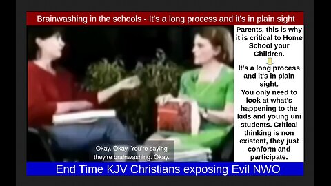 Brainwashing in the schools - It's a long process and it's in plain sight