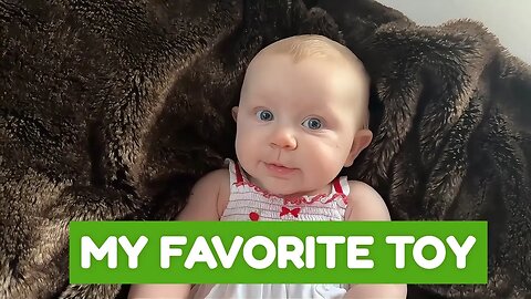 Baby Kayla | Adorable Baby Loves This Green Toy – Watch Now!