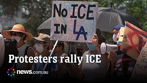 Protesters rally at stadium after Dodgers say they denied ICE agents