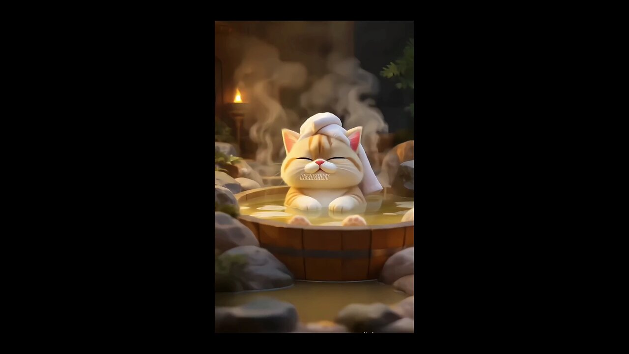 Feels calm when soaking
