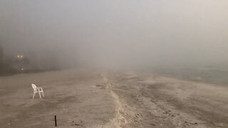 February 18, 2022 - A Very Foggy Dusk at Longboat Key, Florida