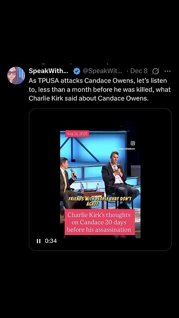 As TPUSA attacks Candace, let’s listen to what Charlie Kirk said about Candace Owens.