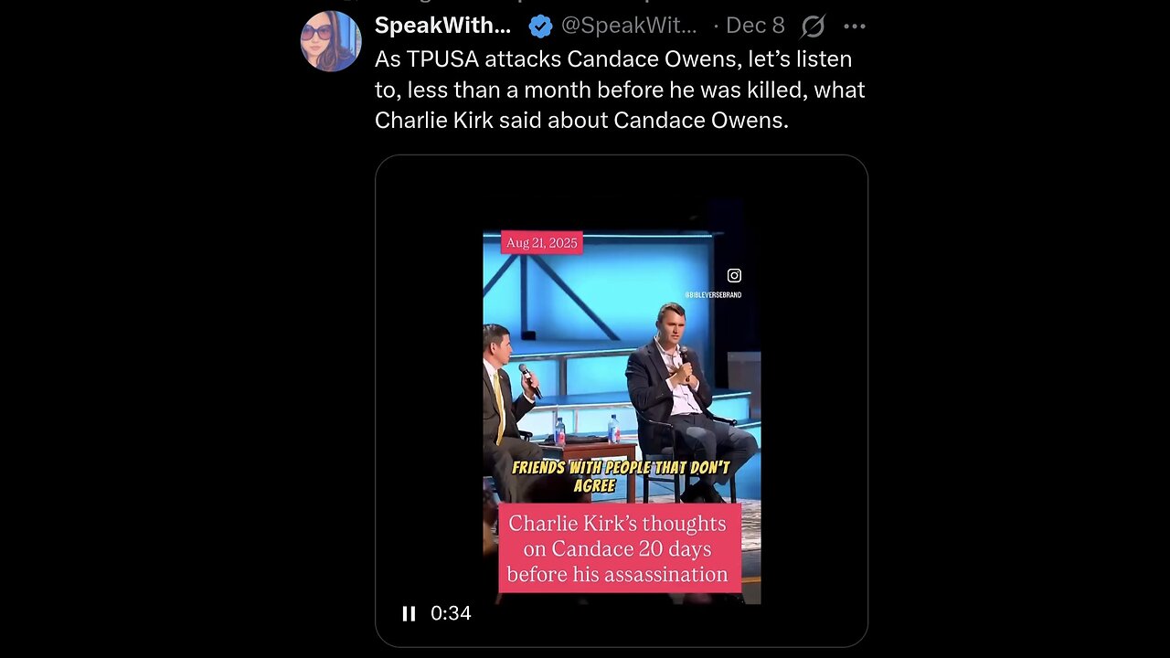 As TPUSA attacks Candace, let’s listen to what Charlie Kirk said about Candace Owens.