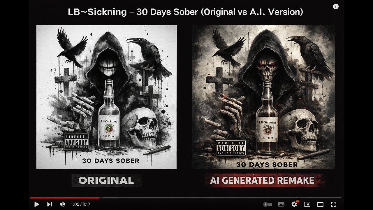 LB~Sickning – 30 Days Sober (Original vs A.I. Version) | Comparison Video