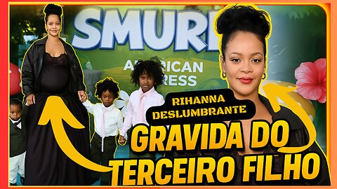 Tapete azul, terninhos e mistério #Rihanna, #RZA, #Riot e #A$APRocky brilham na estreia dos #smurf .