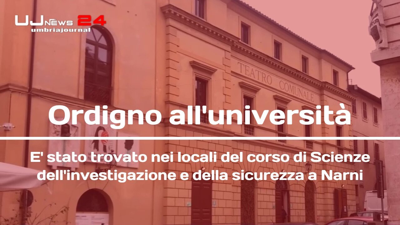 Ordigno all'università di Scienze dell'investigazione e della sicurezza a Narni