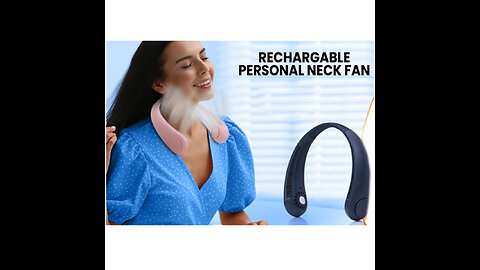 SWEETFULL Portable Neck Fan 360° Cooling Bladeless Personal Fan | No Hair Twisting - 4000mAh USB
