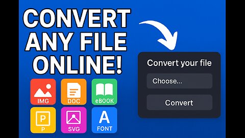 Convert Any File Online – Images, Docs, eBooks, Fonts & More!