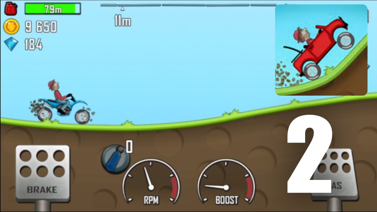 Hill Climb Racing – Walkthrough Part 2 Crazy Tracks & Epic Stunts