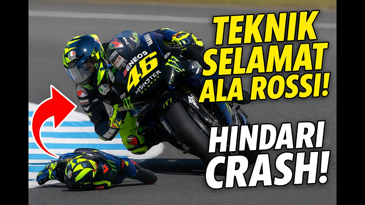 valentino rossi lindas motor untuk hindari crash besar saat balap