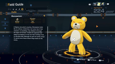 monzaemon all digivolution/de-digivolution/profile Digimon Story Time Stranger